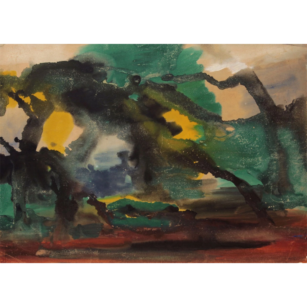 Mario Zanini - Sem título. Aquarela sobre papel, 50x69 cm, 1960