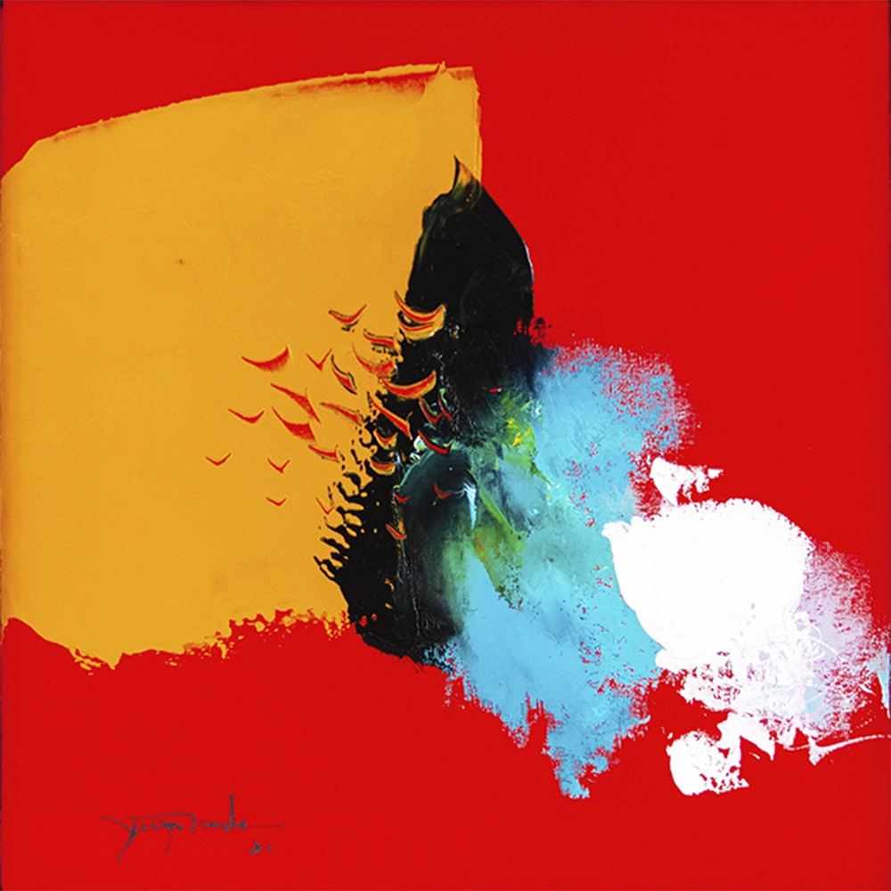 Yugo Mabe - Sem título. Acrílica sobre tela, 40x40 cm, 2021