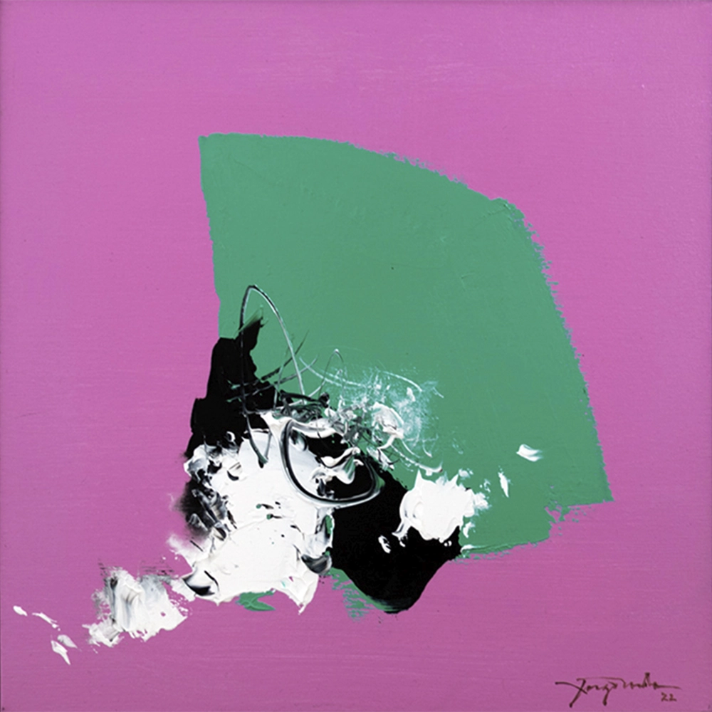 Yugo Mabe - Sem título. Acrílica sobre tela, 40x40 cm