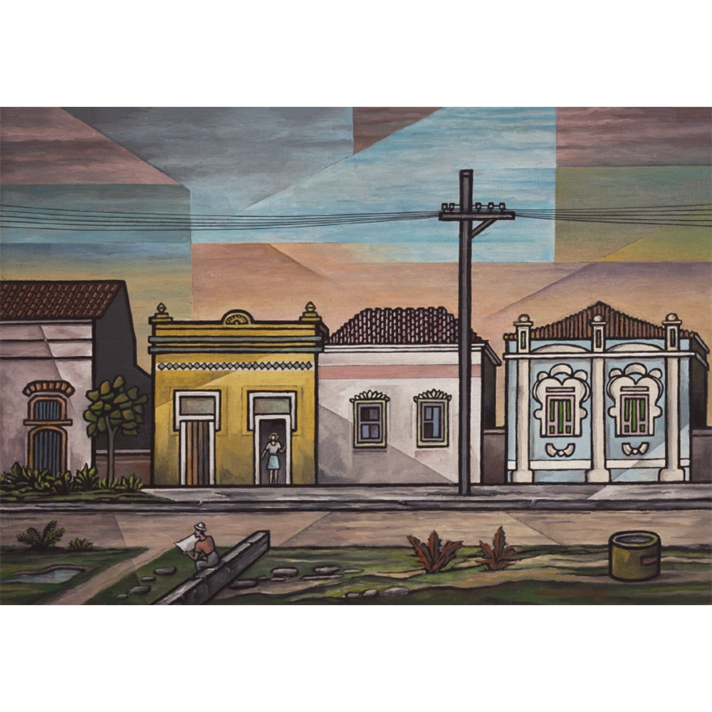 Odetto Guersoni - R. Santo Antonio. Óleo sobre tela colada sobre placa, 50x69 cm, 1999