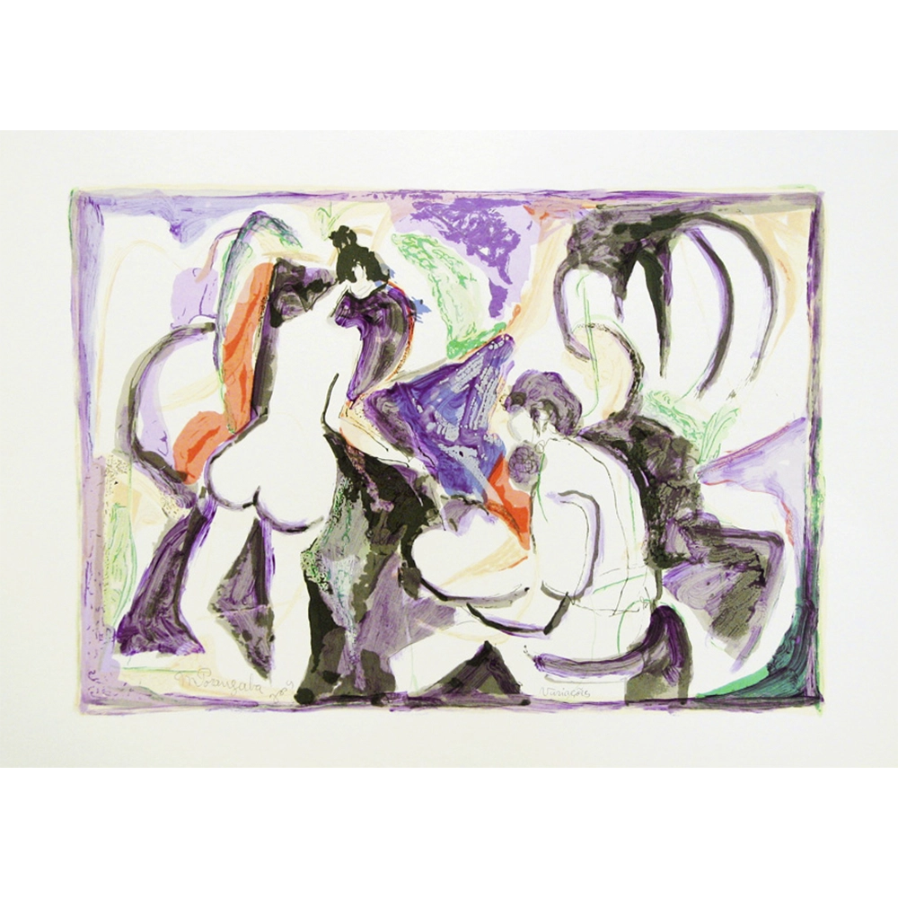 Martins de Porangaba - Variações. Técnica mista sobre papel, 50x70 cm, 2009