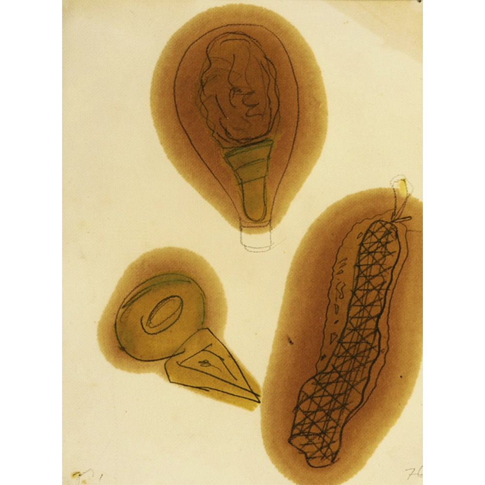 Jorge Guinle - Sem título. Técnica mista sobre papel, 32x24 cm, 1976