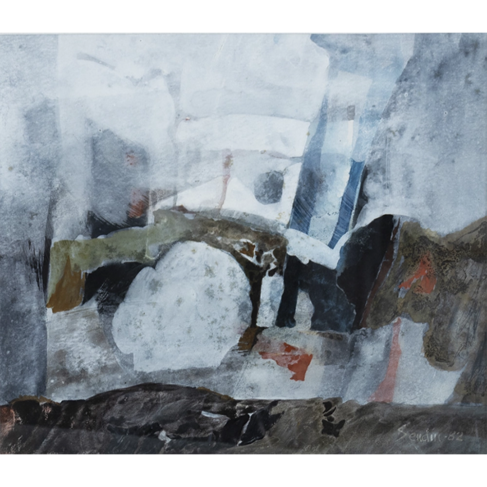 Armando Sendin - Sem título. Aquarela, 24x28 cm, 1982.