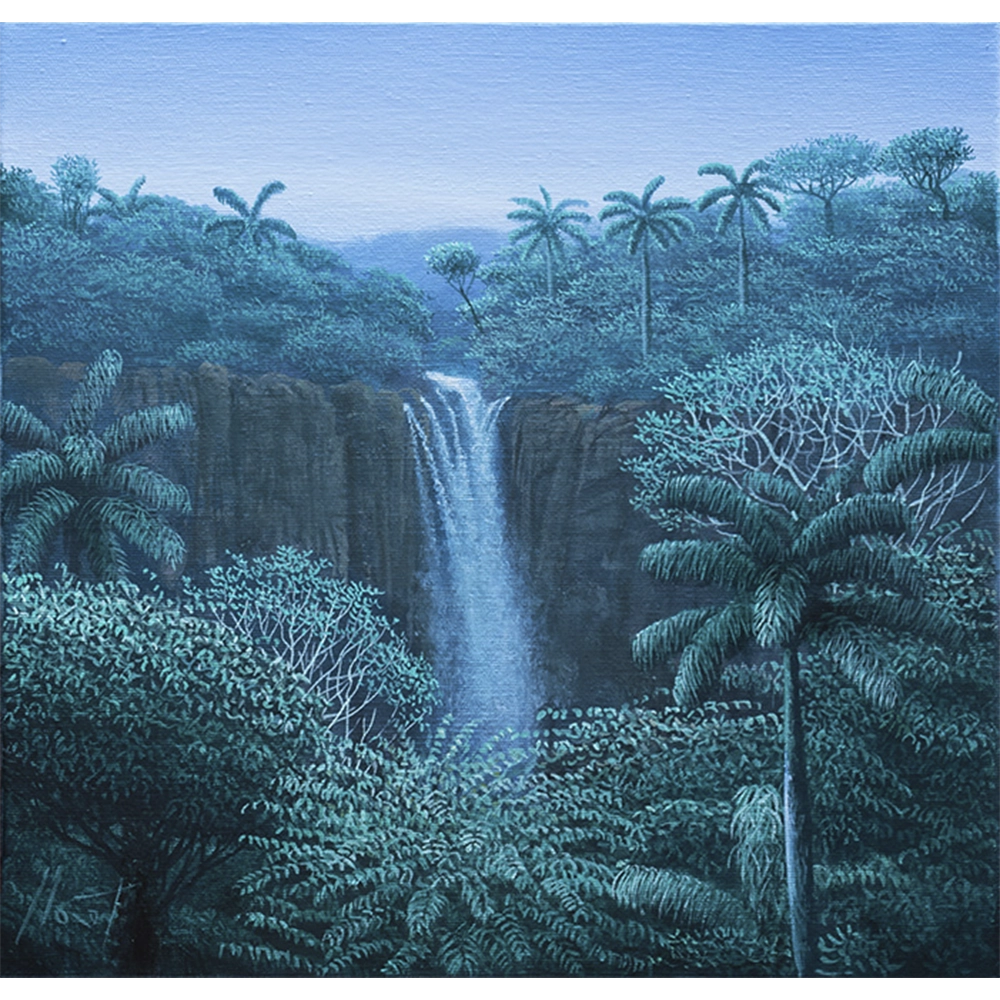 Alejandro Lloret - Suplico da luz. Óleo sobre tela, 30x30 cm, 2025.