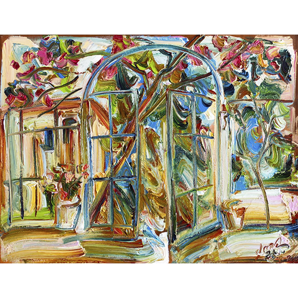 Sou Kit Gom - Vista da janela - diurna. Acrílica sobre tela, 84x109 cm, 2025.