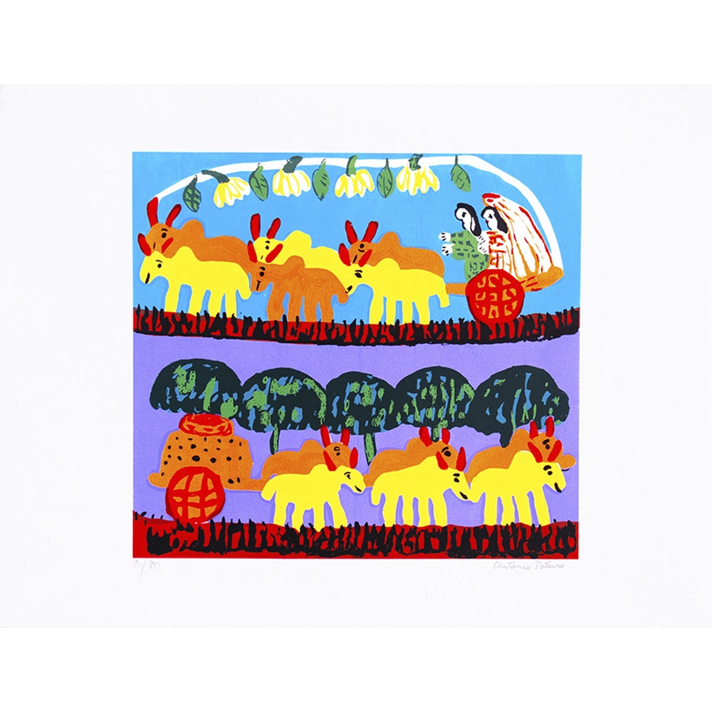 Antonio Poteiro - Casamento 90-100. Serigrafia, 36x48 cm.