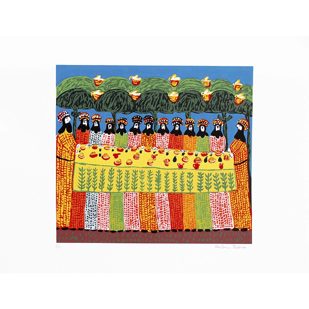 Antonio Poteiro - Banquete P.E. Serigrafia, 36x48 cm.