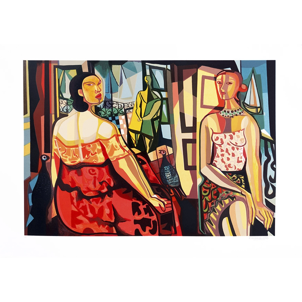 Di Cavalcanti - A espera x/120.. Serigrafia, 70x98 cm, 1960-2025.