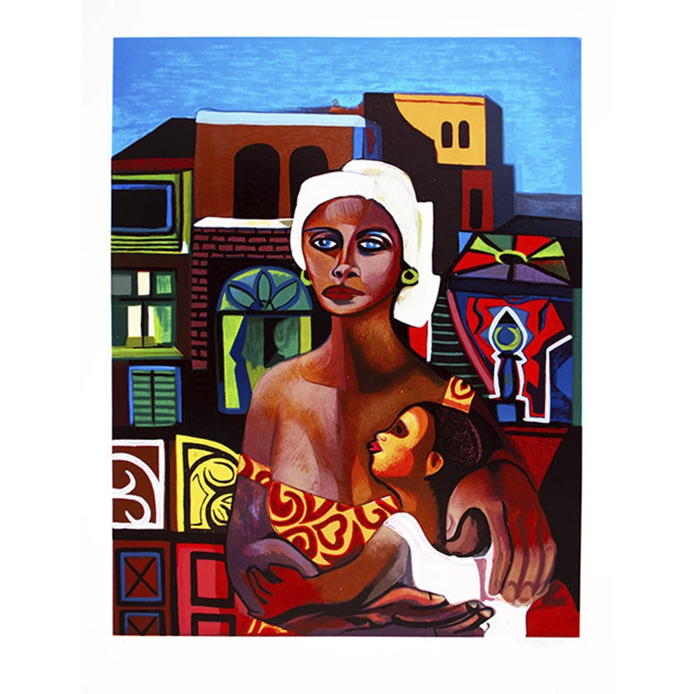 Di Cavalcanti - Maternidade x/120. Serigrafia, 91x70 cm.