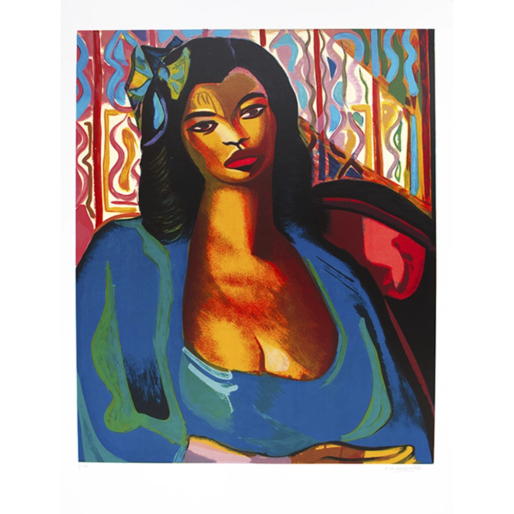 Di Cavalcanti - Abigail X-120. Serigrafia, 91x70 cm.