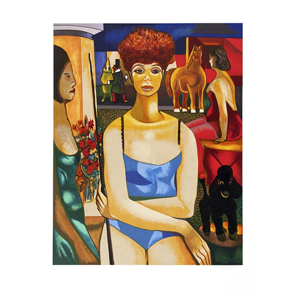 Di Cavalcanti - Circo x/120. Serigrafia, 93x70 cm, 1968-2025.