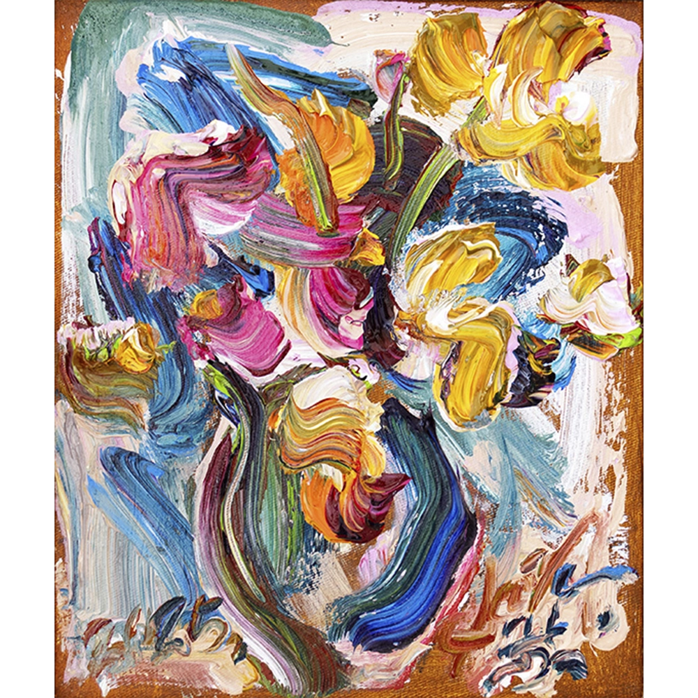 Sou Kit Gom - Composição III. Acrílica sobre tela, 30x25 cm, 2025.