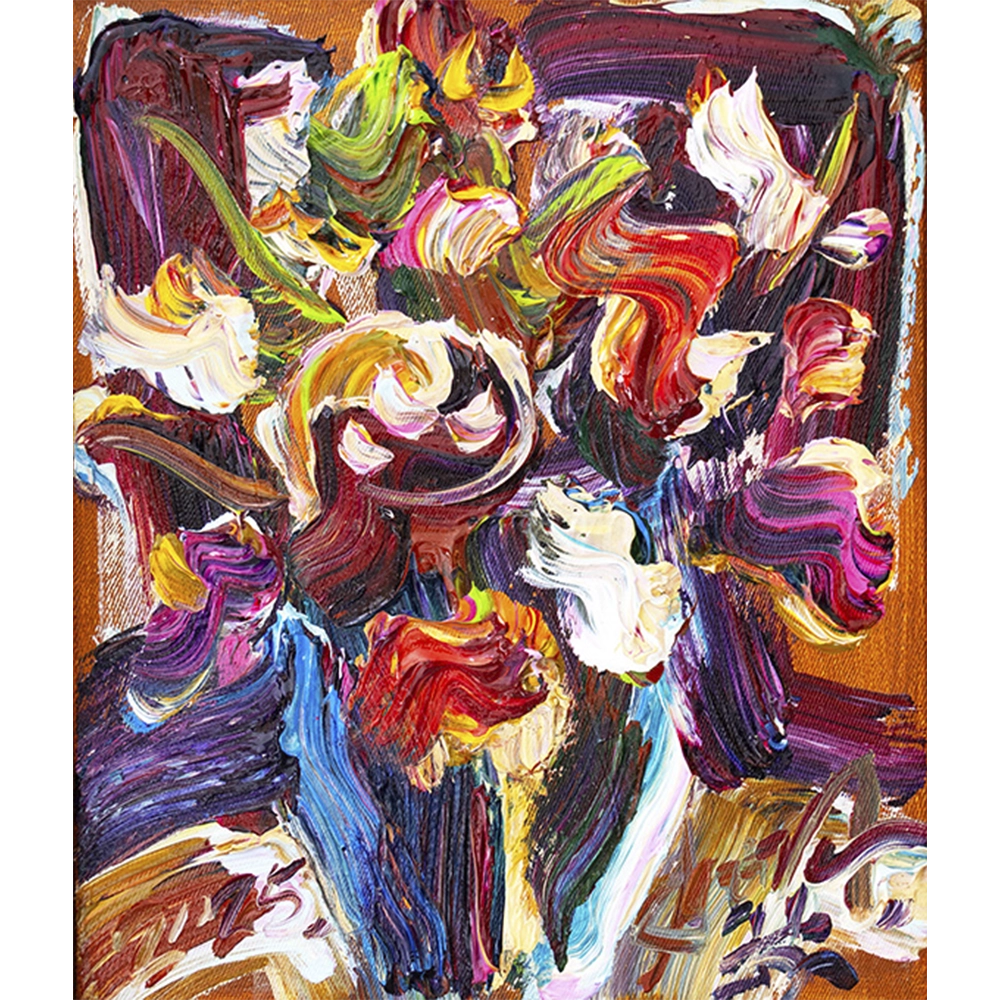 Sou Kit Gom - Composição II. Acrílica sobre tela, 30x25 cm, 2025.