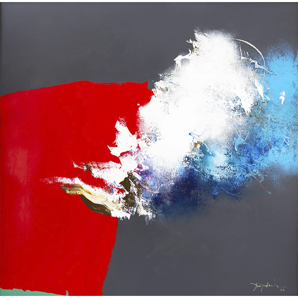 Yugo Mabe - Sem título. Acrílica sobre tela, 100x100 cm, 2025.