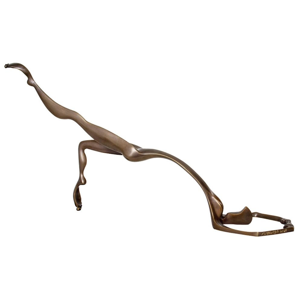 Fernando Cardoso - Petit Ballerine I 3/50. Bronze patinado, 30x55x11 cm.