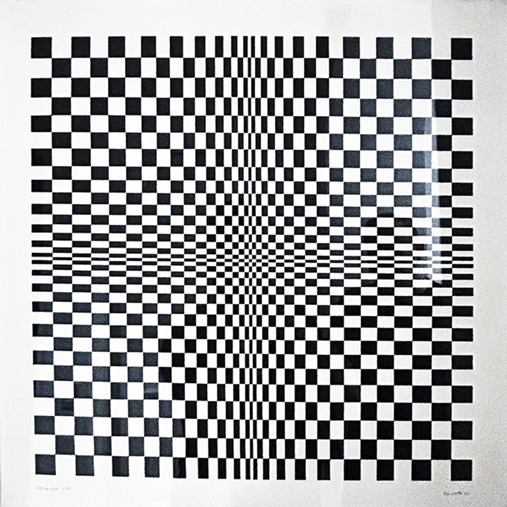 Luiz Sacilotto - Sem título 1/15. Serigrafia, 48x48 cm, 1978.