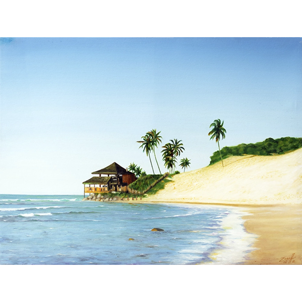 Zornoff - Praia de Genipabu- Natal RN. Óleo sobre tela, 59x79 cm, 2019.