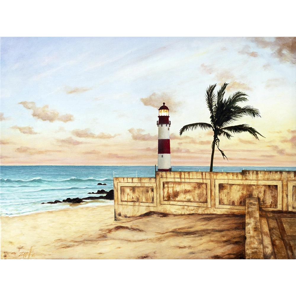 Zornoff - Praia de Itapuã - Salvador BA. Óleo sobre tela, 59x79 cm, 2019.