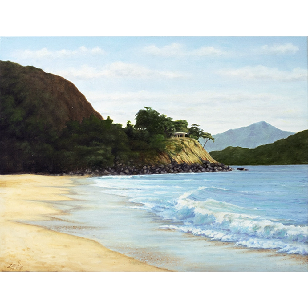 Zornoff - Mirante da Praia das Toninhas - Ubatuba SP. Óleo sobre tela, 59x79 cm, 2019.
