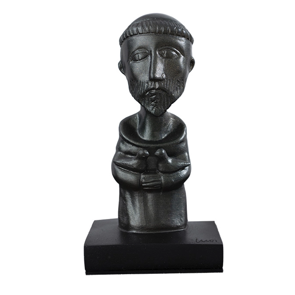 Inos Corradin - São Francisco. Resina e pó de marmore, 15x7x8 cm