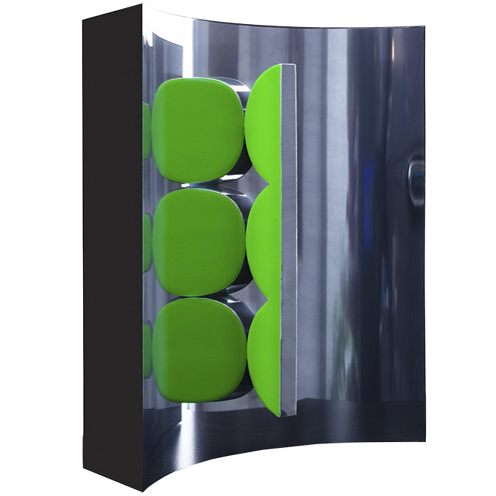 Yutaka Toyota - Espaço X infinto verde 8/8. Madeira e inox, 30x23x8 cm, 2026