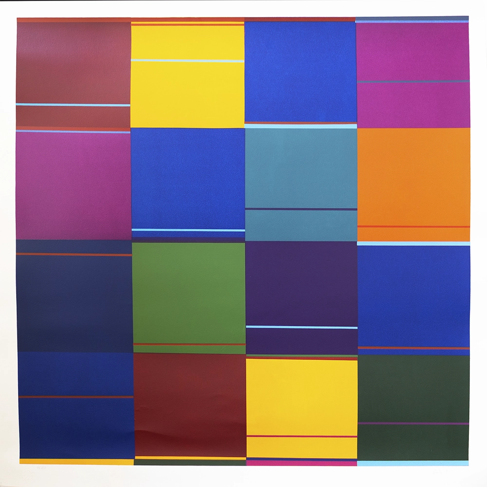 Gonçalo Ivo - Sem título P.I. - 2/2. Serigrafia, 110x110 cm