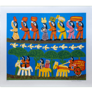 Antonio Poteiro - Retirantes 70/120. Serigrafia, 72x82 cm