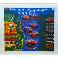 Antonio Poteiro - Navegantes 111/120. Serigrafia, 72x81 cm