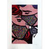 Neno Ramos - Baile de Máscaras P.A. 3/5. Serigrafia, 100x70 cm, 2021