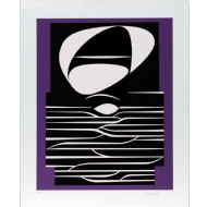 Victor Vasarely - Sem título 56/100. Serigrafia, 69x55 cm