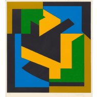 Victor Vasarely - Sem título 37/90. Serigrafia, 70x65 cm