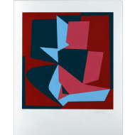 Victor Vasarely - Sem título 37/90. Serigrafia, 70x57 cm