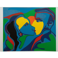 Rubens Gerchman - Beijo 51/100. Serigrafia, 72x94
