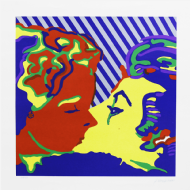 Rubens Gerchman - Beijo 38/50. Serigrafia, 70x70 cm
