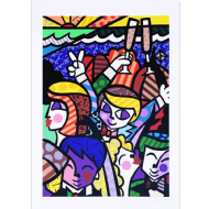 Romero Britto - Celebration II P.A. 2/25. Serigrafia, 70x50 cm, 2013