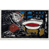 Oswaldo Goeldi - Primeira tiragem póstuma de Oswaldo Goeldi. Xilogravura em papel arroz, 1971