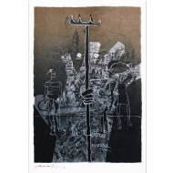 Gershon Knispel & Oscar Niemeyer - Série Por um mundo melhor 5/6. Serigrafia, 130x87 cm