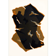 Odetto Guersoni - Justaposição X 14/15. Xilogravura, 70x50 cm, 1986