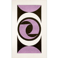 Odetto Guersoni - Formas justapostas II 3/10. Xilogravura, 90x55 cm, 1969