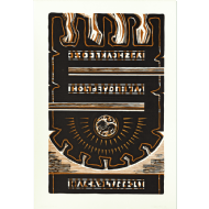 Odetto Guersoni - Emblemática XXXVII 10/10. Xilogravura, 96x66 cm, 1986