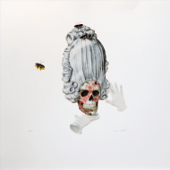 Sônia Menna Barreto - Maria Antonieta punk 52/80. Fine art, 70x70 cm