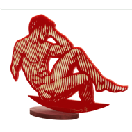 Marcos Marin - Torso maschile 1/8. Acrílico e pintura, 42x56 cm