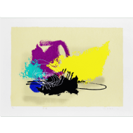 Manabu Mabe - Sem título x/150. Serigrafia, 70x95 cm, 1995