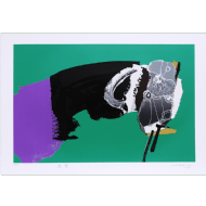 Manabu Mabe - Sem título 59/100. Serigrafia, 70x100 cm, 1988