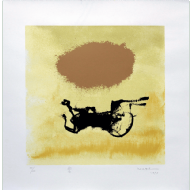 Manabu Mabe - Sem título x/100. Serigrafia, 70x70 cm, 1990