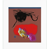 Manabu Mabe - Sem título x/100. Serigrafia, 80x70 cm, 1990