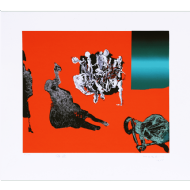 Manabu Mabe - Sem título 76/100. Serigrafia, 70x80 cm, 1988