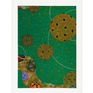 Kazuo Wakabayashi - Temari verde P.A. Serigrafia, 80x60 cm, 2016