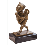 Inos Corradin - Tenista. Bronze patinado, 30x18x10 cm