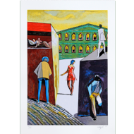 Carybé - Sem título x/200. Serigrafia, 70x50 cm